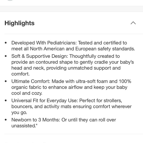 Babymoov Lovenest Baby Head Support Pillow - Gray - Picture 7 of 9